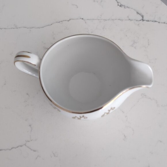 Vintage 22 KT. Gold Glo White Ironstone England Regency Porcelain Gravey Bowl - Picture 3 of 8